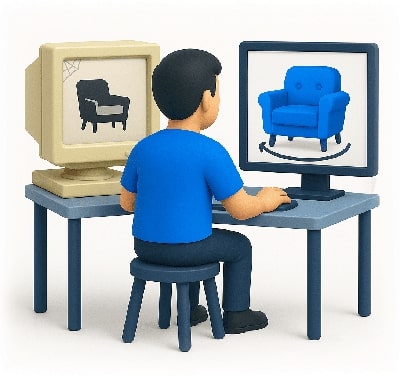 Illustration of the problem: 2D vs 3D view